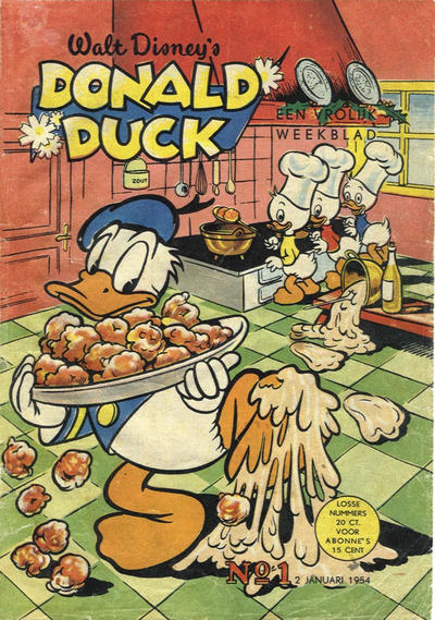 Cover for Donald Duck (Geïllustreerde Pers, 1952 series) #1/1954
