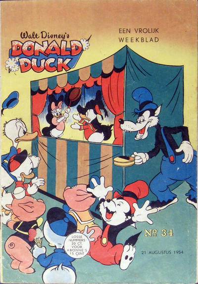 Cover for Donald Duck (Geïllustreerde Pers, 1952 series) #34/1954