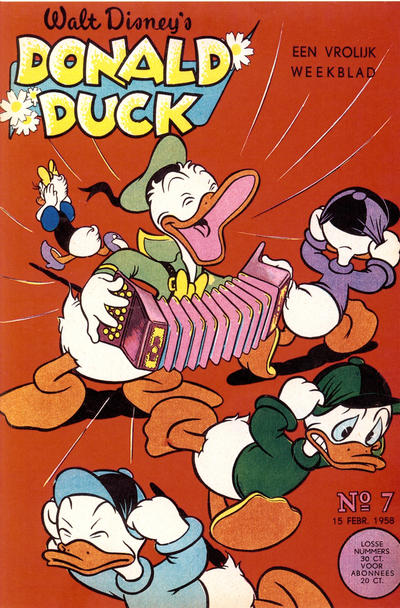 Cover for Donald Duck (Geïllustreerde Pers, 1952 series) #7/1958