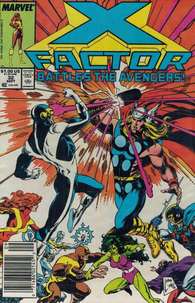 Cover for X-Factor (Marvel, 1986 series) #32 [Newsstand]