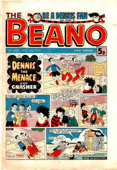 Cover for The Beano (D.C. Thomson, 1950 series) #1885