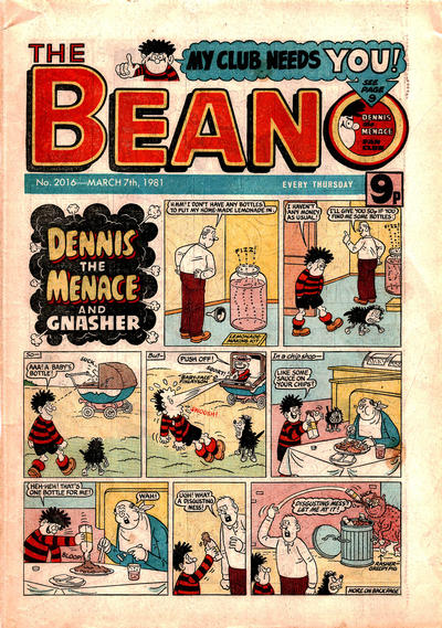 Cover for The Beano (D.C. Thomson, 1950 series) #2016