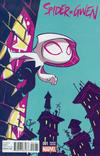 Cover for Spider-Gwen (Marvel, 2015 series) #1 [Variant Edition - Marvel Babies - Skottie Young Cover]