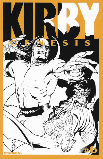 Cover for Kirby: Genesis (Dynamite Entertainment, 2011 series) #6 [Black & White Retailer Incentive by Ryan Sook]