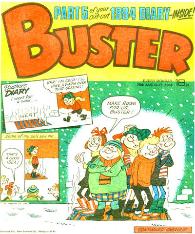 Cover for Buster (IPC, 1960 series) #28 January 1984 [1203]