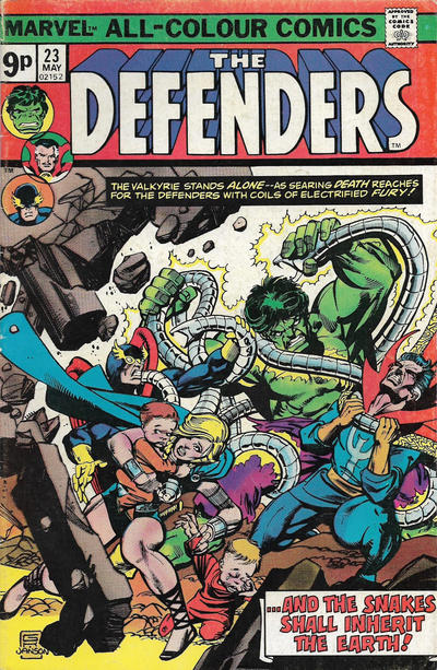 Cover for The Defenders (Marvel, 1972 series) #23 [British]