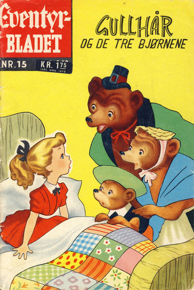 Cover for Junior Eventyrbladet [Eventyrbladet] (Illustrerte Klassikere / Williams Forlag, 1957 series) #15 - Gullhår og de tre bjørnene [2. opplag]
