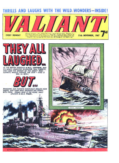 Cover for Valiant (IPC, 1964 series) #11 November 1967