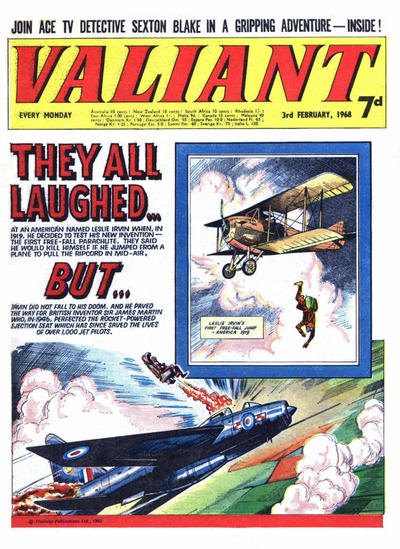 Cover for Valiant (IPC, 1964 series) #3 February 1968