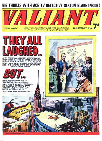 Cover for Valiant (IPC, 1964 series) #17 February 1968