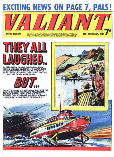 Cover for Valiant (IPC, 1964 series) #24 February 1968