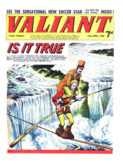Cover for Valiant (IPC, 1964 series) #27 April 1968