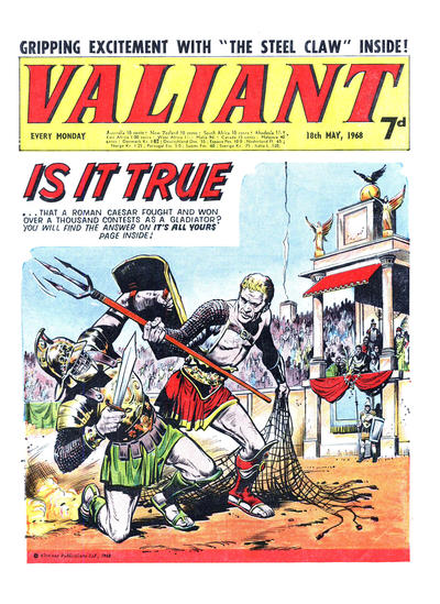 Cover for Valiant (IPC, 1964 series) #18 May 1968