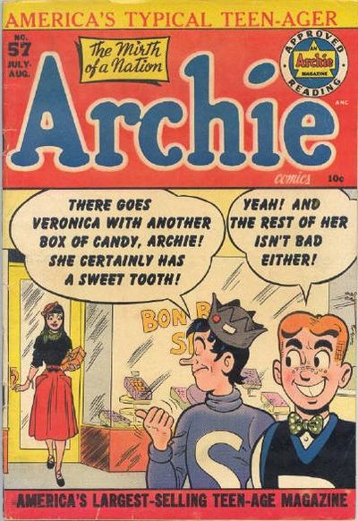 Cover for Archie Comics (Archie, 1942 series) #57