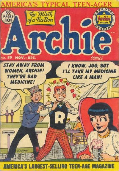 Cover for Archie Comics (Archie, 1942 series) #59