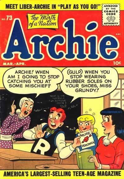 Cover for Archie Comics (Archie, 1942 series) #73