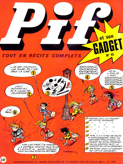 Cover for Pif Gadget (Éditions Vaillant, 1969 series) #81