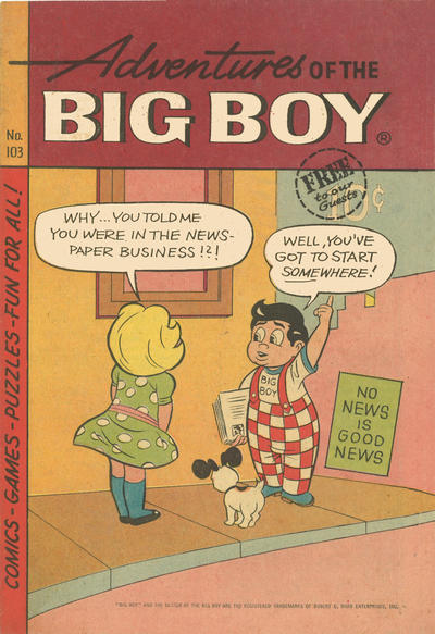 Cover for Adventures of the Big Boy (Webs Adventure Corporation, 1957 series) #103 [West]