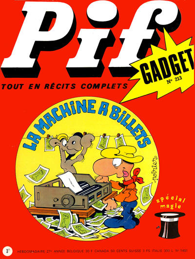 Cover for Pif Gadget (Éditions Vaillant, 1969 series) #213