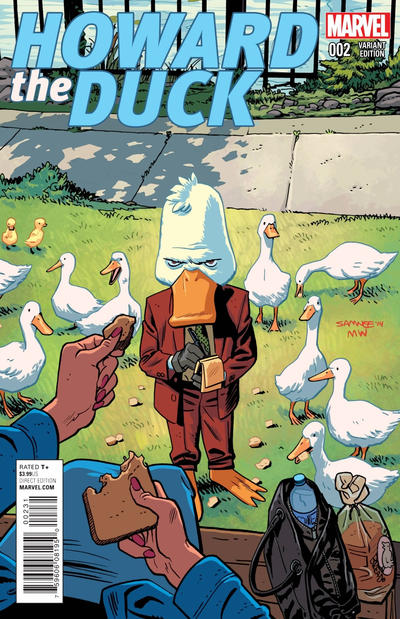 Cover for Howard the Duck (Marvel, 2015 series) #2 [Variant Edition - Chris Samnee Cover]