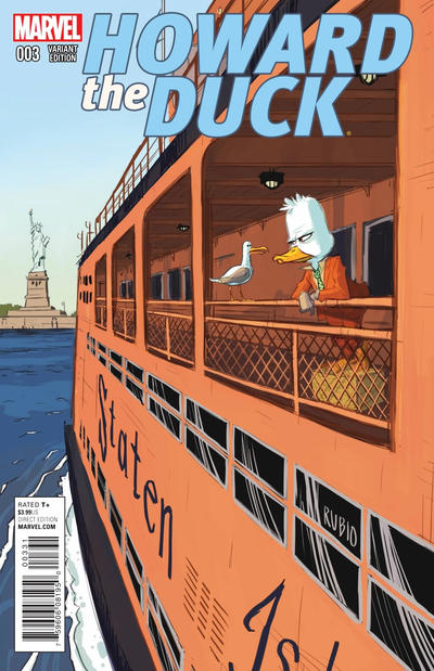 Cover for Howard the Duck (Marvel, 2015 series) #3 [Variant Edition - NYC - Bobby Rubio Cover]