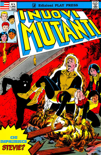 Cover for I Nuovi Mutanti (Play Press, 1989 series) #4