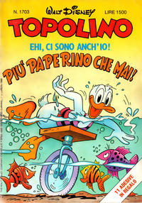 Cover Thumbnail for Topolino (Disney Italia, 1988 series) #1703