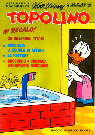 Cover for Topolino (Mondadori, 1949 series) #1295