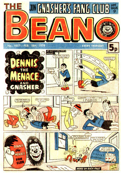 Cover for The Beano (D.C. Thomson, 1950 series) #1857