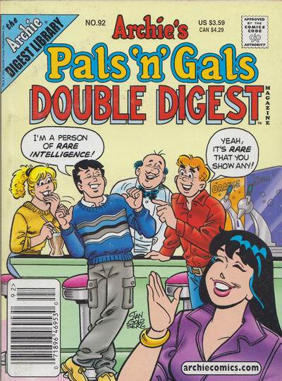 Cover for Archie's Pals 'n' Gals Double Digest Magazine (Archie, 1992 series) #92 [Newsstand]