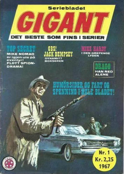 Cover for Gigant (Serieforlaget / Se-Bladene / Stabenfeldt, 1966 series) #1/1967