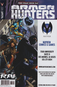 Cover Thumbnail for Valiant FCBD 2014 Armor Hunters Special (Valiant Entertainment, 2014 series) [Mayhem Comics & Games Des Moines]