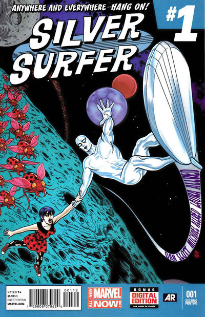 Cover for Silver Surfer (Marvel, 2014 series) #1 [2nd Printing]