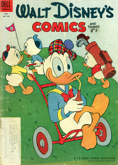 Cover for Walt Disney's Comics and Stories (Dell, 1940 series) #v14#8 (164) [Subscription Variant]