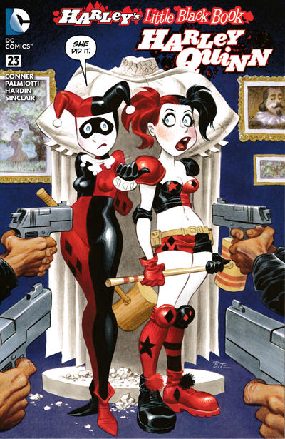Cover for Harley Quinn (DC, 2014 series) #23 [Harley's Little Black Book Bruce Timm Color Cover]