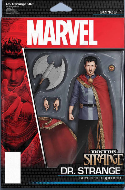 Cover for Doctor Strange (Marvel, 2015 series) #1 [John Tyler Christopher Action Figure (Doctor Strange)]