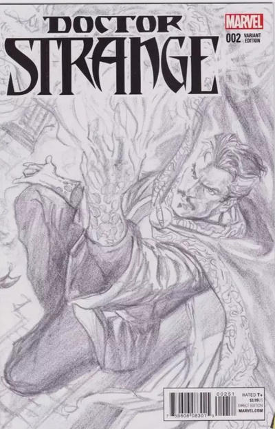 Cover for Doctor Strange (Marvel, 2015 series) #2 [Incentive Alex Ross Sketch Variant]