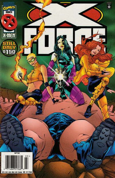 Cover for X-Force (Marvel, 1991 series) #52 [Newsstand]