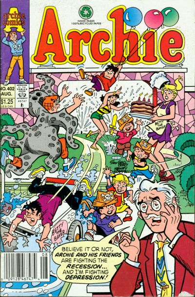 Cover for Archie (Archie, 1959 series) #402 [Newsstand]
