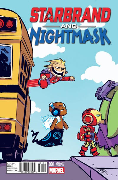 Cover for Starbrand and Nightmask (Marvel, 2016 series) #1 [Skottie Young Marvel Babies Variant]