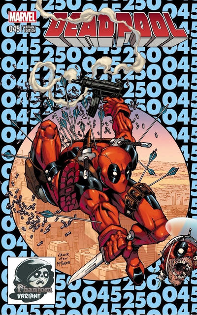 Cover for Deadpool (Marvel, 2013 series) #45 [Phantom Exclusive Todd Nauck Variant]