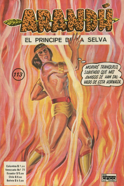 Cover for Arandú, El Príncipe de la Selva (Editora Cinco, 1977 series) #113