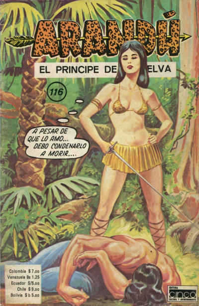 Cover for Arandú, El Príncipe de la Selva (Editora Cinco, 1977 series) #116