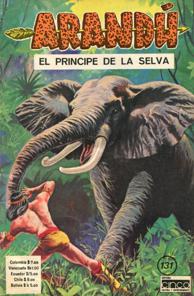 Cover for Arandú, El Príncipe de la Selva (Editora Cinco, 1977 series) #131