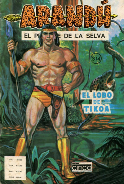 Cover for Arandú, El Príncipe de la Selva (Editora Cinco, 1977 series) #314