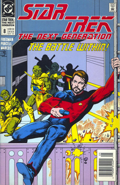 Cover for Star Trek: The Next Generation (DC, 1989 series) #8 [Newsstand]
