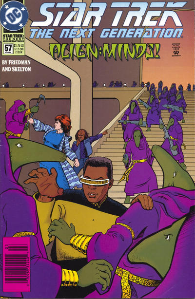 Cover for Star Trek: The Next Generation (DC, 1989 series) #57 [Newsstand]