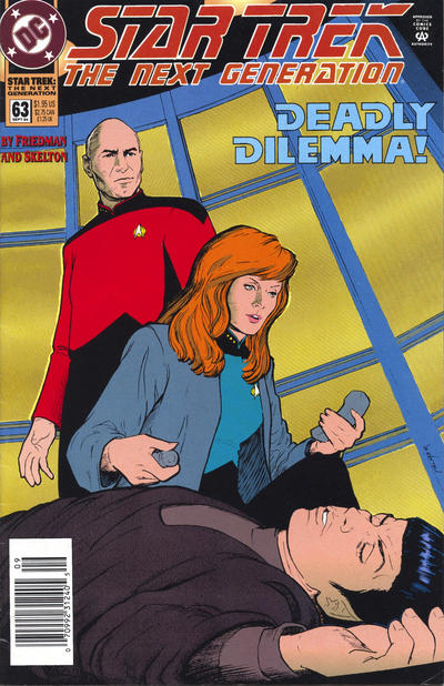 Cover for Star Trek: The Next Generation (DC, 1989 series) #63 [Newsstand]