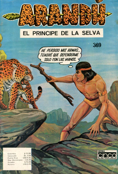 Cover for Arandú, El Príncipe de la Selva (Editora Cinco, 1977 series) #369