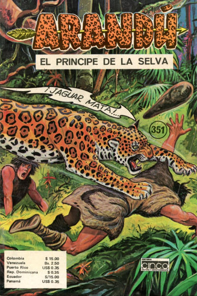 Cover for Arandú, El Príncipe de la Selva (Editora Cinco, 1977 series) #351